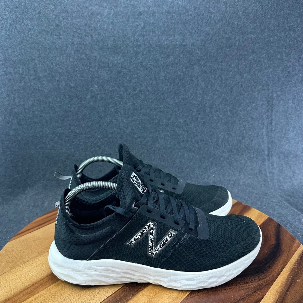 Women's New Balance Fresh Foam Sport V2 Running Shoes WSPTRR2 Black/White Sz 10B